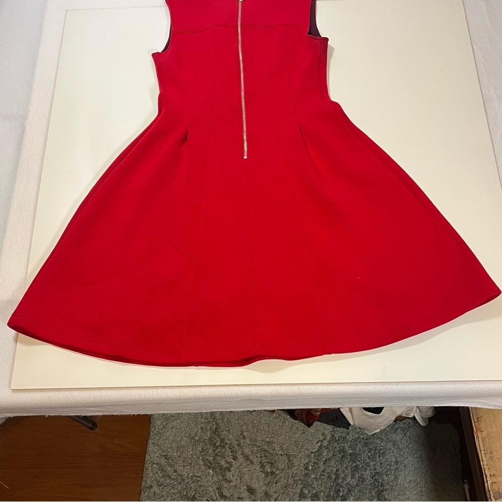 Anthropologie Maeve Dress Womens M Red Fit & Flare Sleeveless Zip Lined Party - Picture 11 of 16
